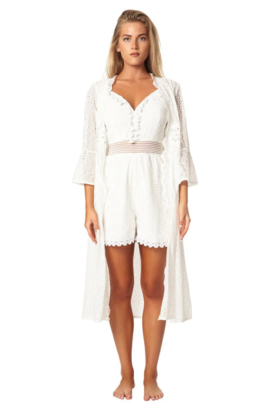 Glam Beachy Kimono-Romper Set - La Moda Clothing