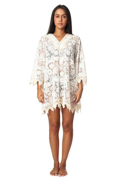 Crochet Lace Cover Up Beach Dress - La Moda Clothing