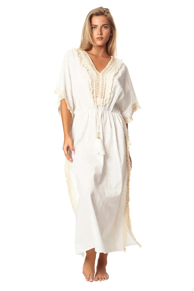 Megan Coverup Maxi Caftan Dress - La Moda Clothing