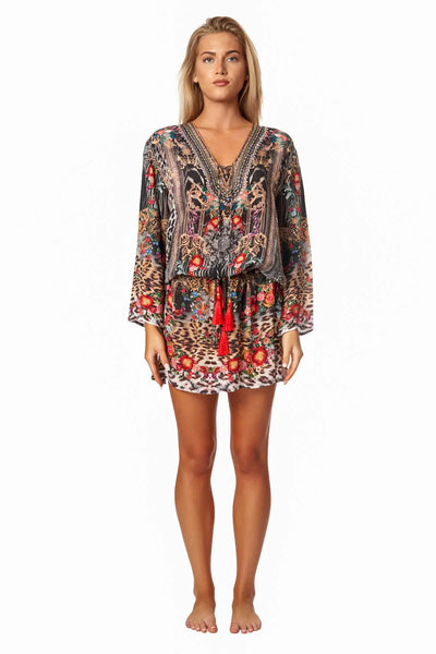 Eclectic Jungle Ethnic Style Summer Dress - La Moda Clothing