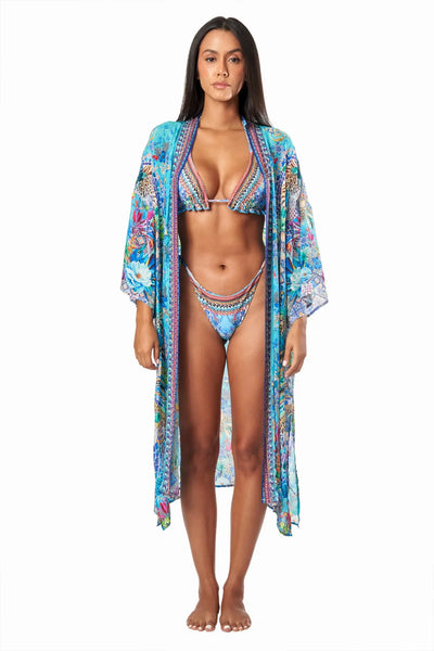 Poppy Garden Floral Kimono Cover Up - La Moda Clothing