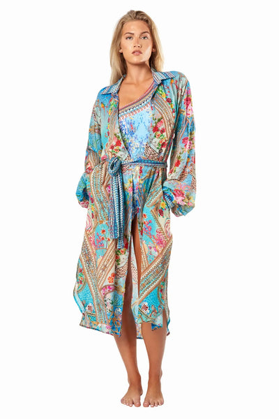 Queens Garden Easy Shirtdress Cover-Up - La Moda Clothing