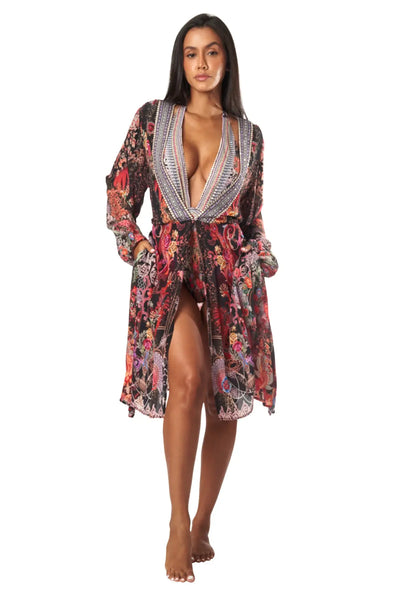 Forest Festival Women's Midi Wrap Dresses - La Moda Clothing