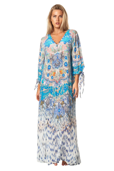 Day Dreamers Long Dress Boho Maxi Caftan - La Moda Clothing