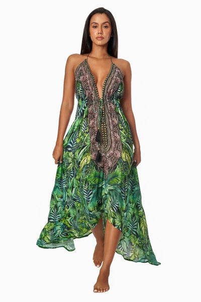 Wild Country Printed Convertible 3 Way Maxi Dress Wholesale - La Moda Clothing