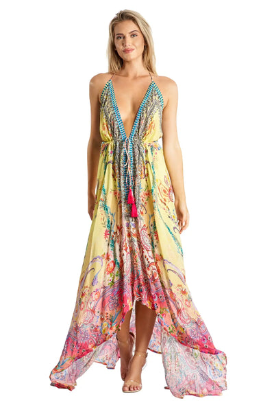 Resortwear Maxi Halter Dress - La Moda Clothing