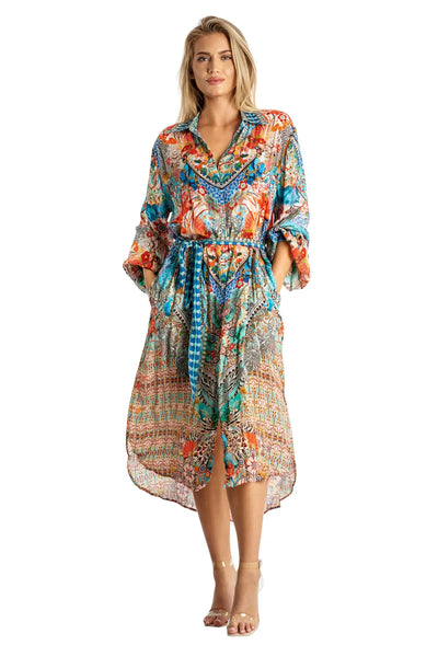 Effortless Shirtdress Cover-Up - La Moda Clothing