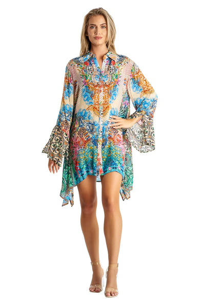 Beach Resort Easy Shirtdress Cover-Up - La Moda Clothing