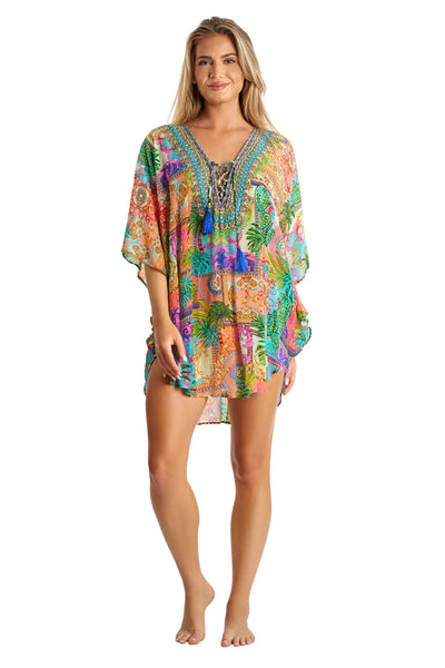 Caftan Kaftan Dress Cover up in Viscose Silk - La Moda Clothing