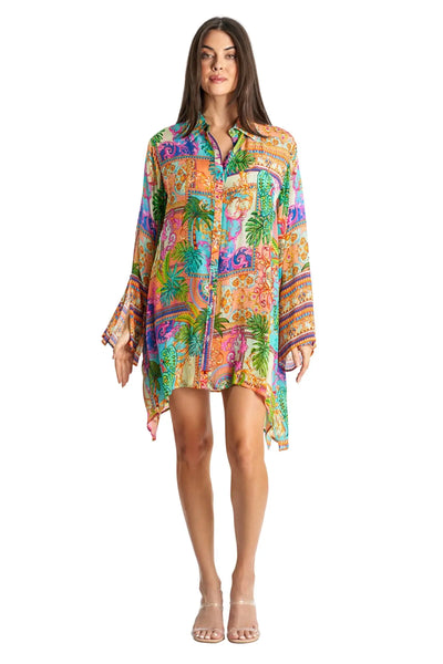 Beach Resort Easy Shirtdress Cover-Up - La Moda Clothing