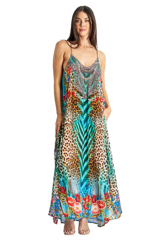 Spaghetti Strap Resort Maxi Dress La Moda Clothing