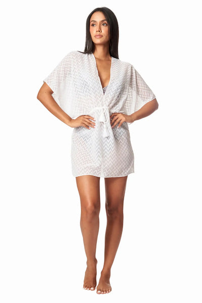 Ruby Short Robe Dress Cover up - La Moda Clothing