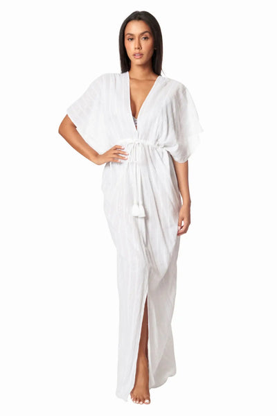 Moda Long Kaftan-Style Robe And Beachwear Cover Up - La Moda Clothing