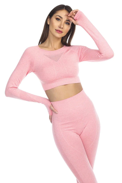 Women's Knitted Seamless Long Sleeve Shirt Wholesale - La Moda Clothings