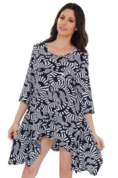 La Moda Asymmetrical Shark-bite Asymmetrical Dress - Resort Apparel Wholesalers and Suppliers - La Moda Clothings