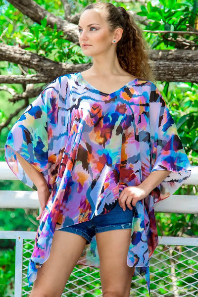 Sheer Kaftan-Style Cover-Up | Wholesale Resort Wear - La Moda Clothings